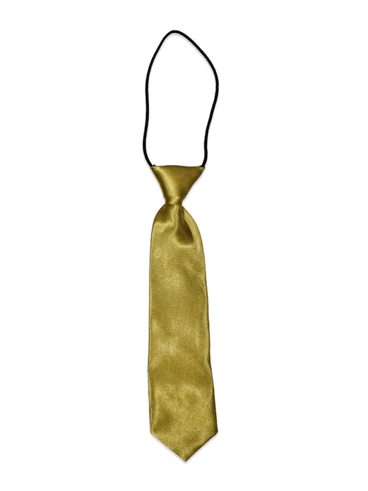 Boys Elastic Tie 9.5 Inches Golden