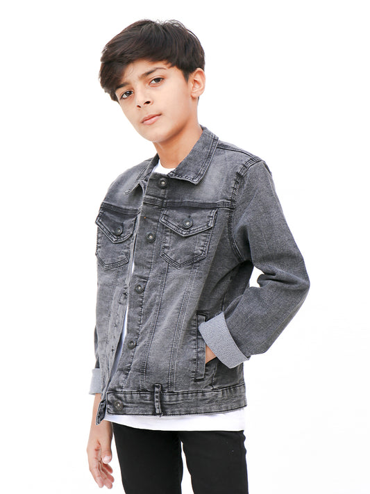 Kids Denim Jacket 2 Yrs - 9 Yrs Charcoal
