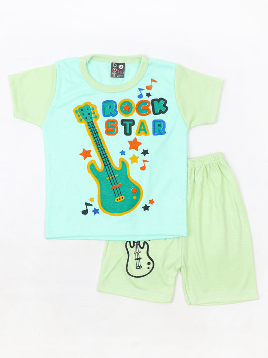 HG Newborn Baba Suit 3Mth - 9Mth Rock Star Light Ferozi