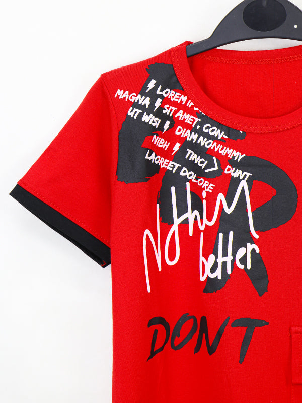 ATT Boys T-Shirt 5 Yrs - 10 Yrs NB Red