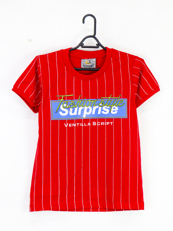 AJ Boys T-Shirt 2.5 Yrs - 8 Yrs FS Red