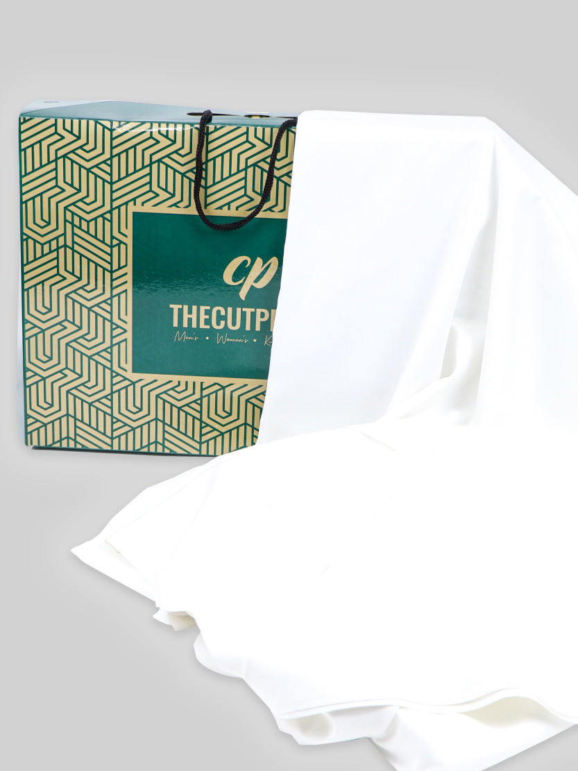Men's Sharjah Boski Unstitched Kameez Shalwar Fabric Off White