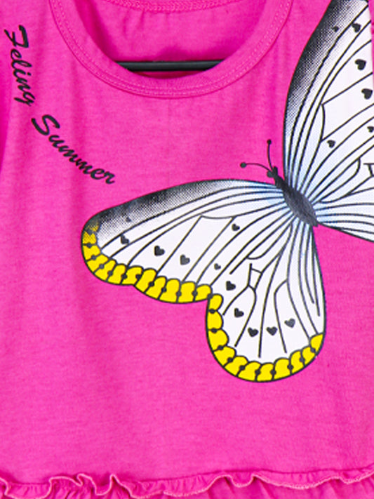 SK Girls T-Shirt 2.5 Yrs - 7 Yrs Fly Pink