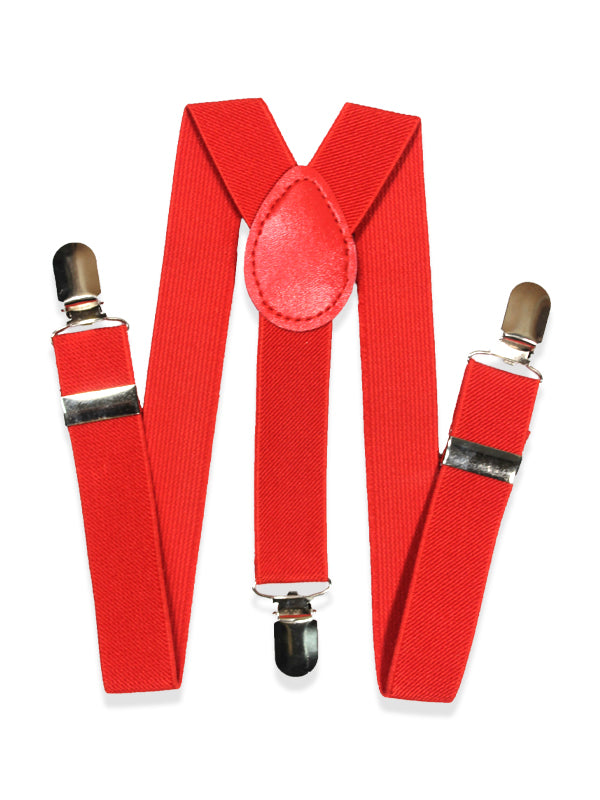 Suspenders Gallus for Kids Bright Red