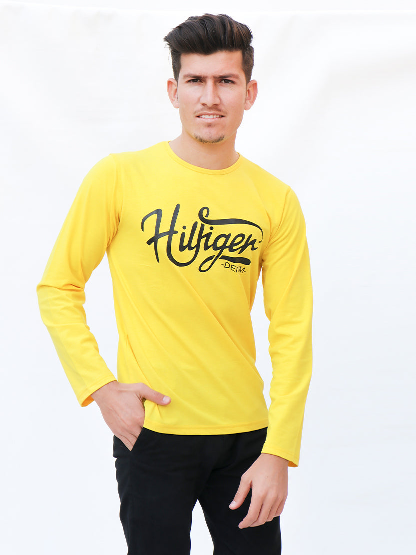 Men's Long Sleeve T-Shirt HFGR Yellow