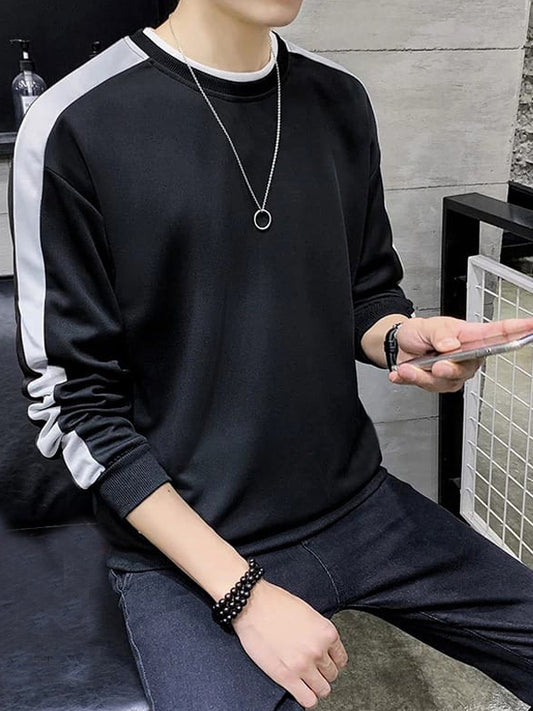 SN Men's Full Sleeve T-Shirt Down Black
