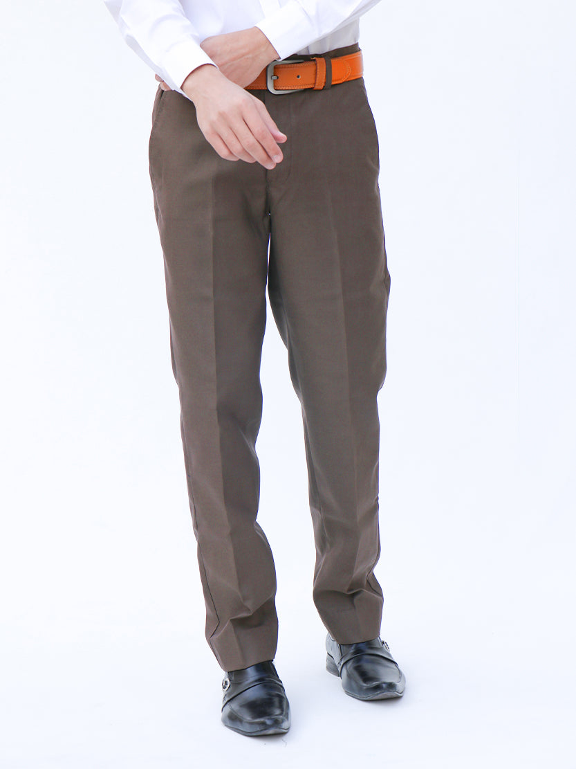 SN Men's Dress Pant Trouser Formal Dark Brown