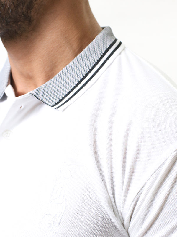 Men's Paddy Curved Polo T-Shirt White