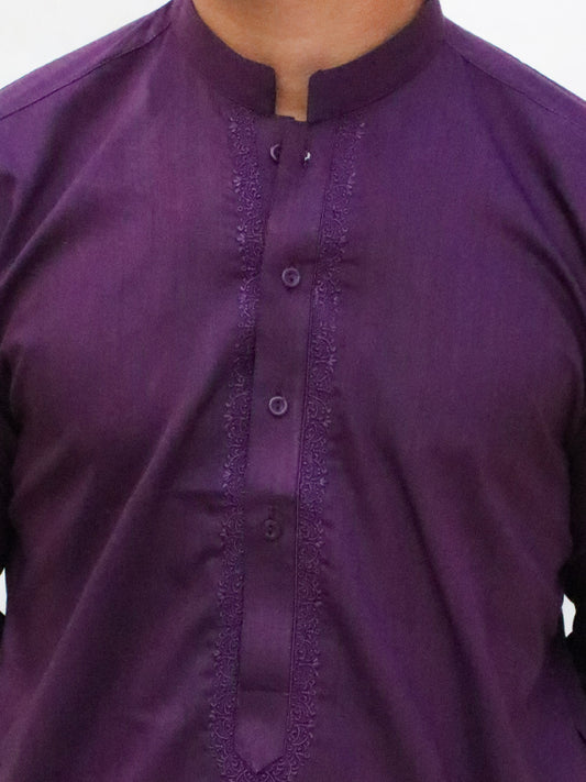 Men's Festive Maluki Kurta Dark Purple