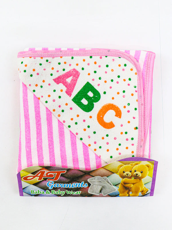 D-10 Newborn Hooded Towel ABC Multicolor