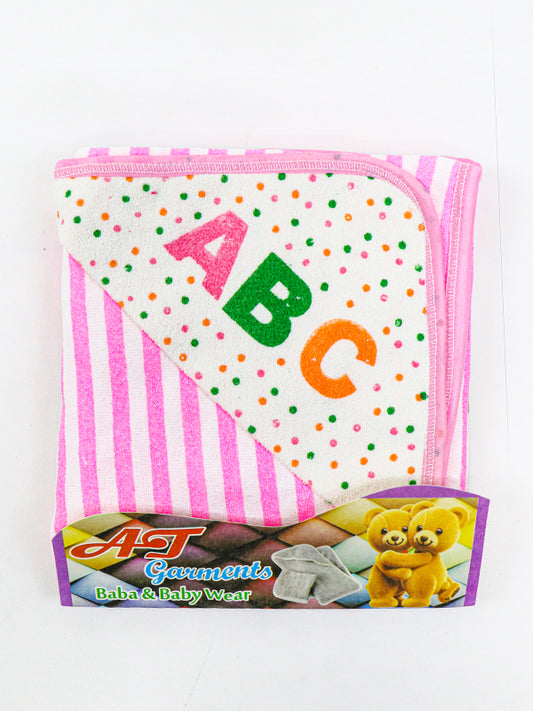 D-10 Newborn Hooded Towel ABC Multicolor