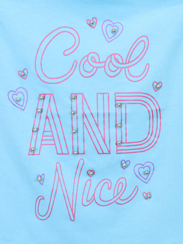 ATT Girls T-Shirt 3.5 Yrs - 9 Yrs Cool n Nice Blue