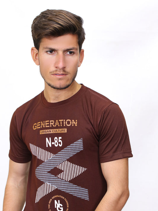 M Men's T-Shirt N-85 Brown