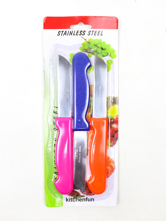 Pack of 3 Fruit Cutting Kitchen Knife