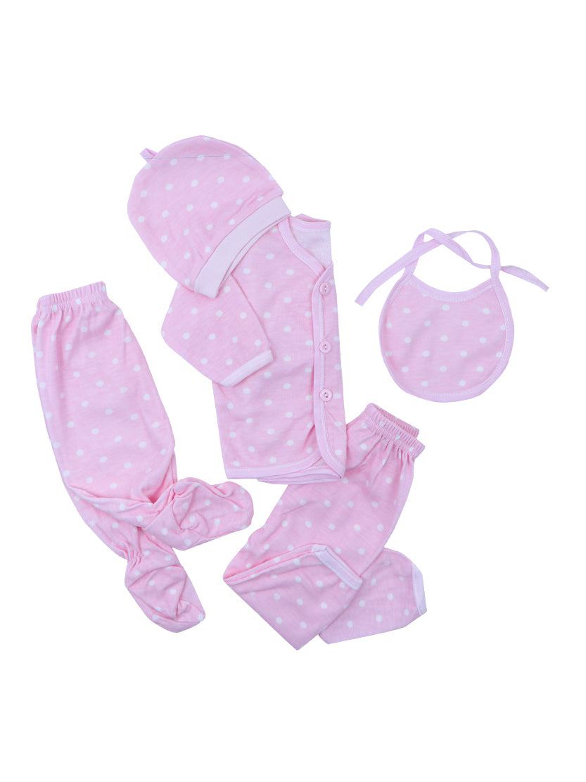 Newborn Suit 5Pc Set 0 Mth - 4 Mths Dots