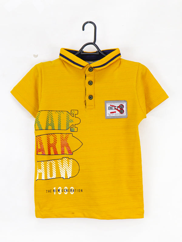AJ Boys Polo T-Shirt 2.5 Yrs - 8 Yrs Best Yellow