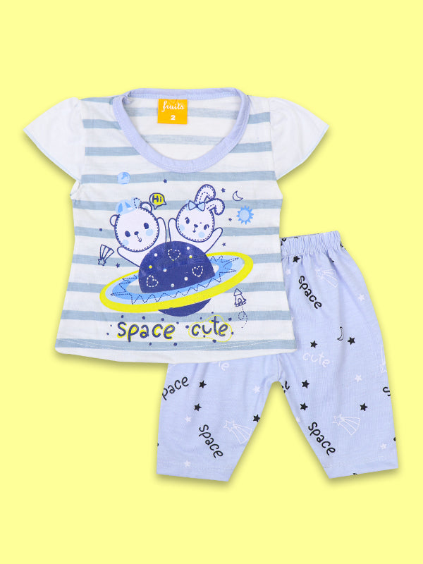 RG Newborn Baby Suit 3Mth - 9Mth Space Cute Light Blue