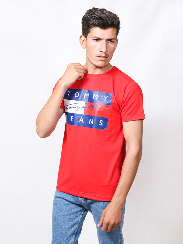 MM Men's Printed T-Shirt TOM Red