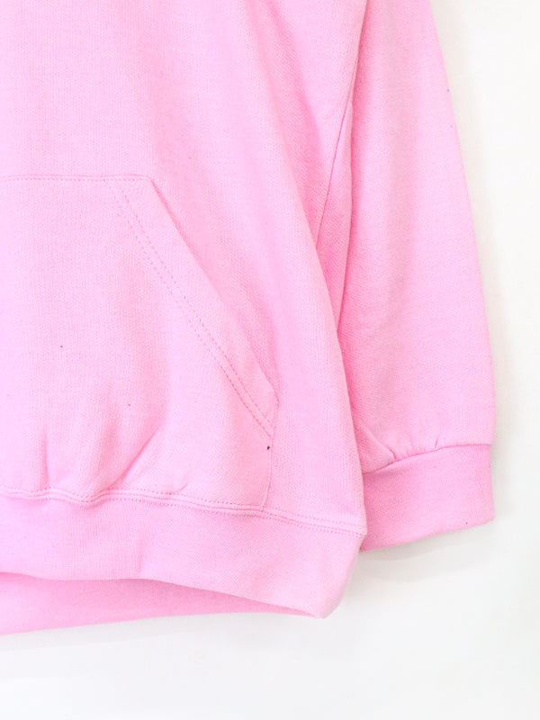 MM Unisex Plain Pullover Hoodie Pink