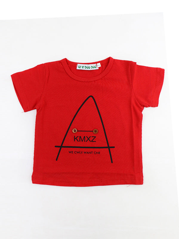 Newborn Printed T-Shirt 2Mth - 7Mth A Red