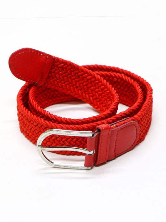 7001G Elastic Woven Stretch Belt Red