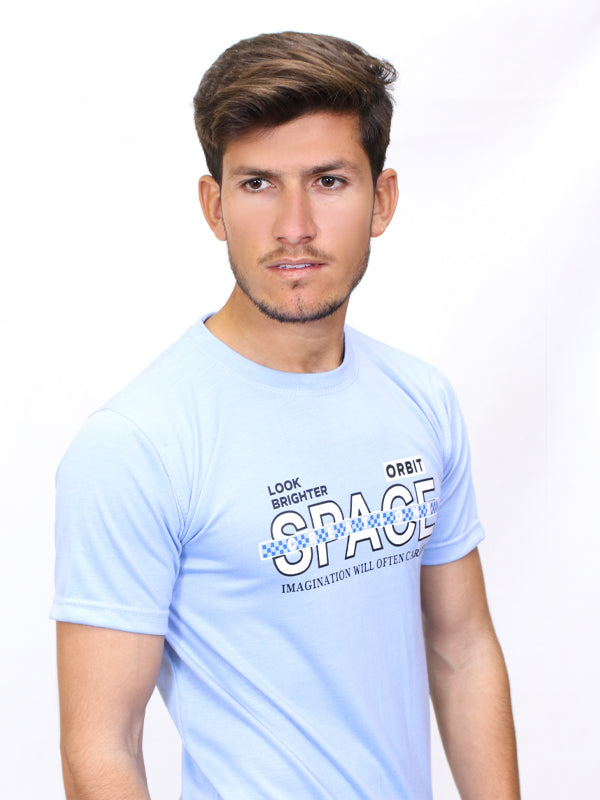 M Men's T-Shirt Space Sky Blue