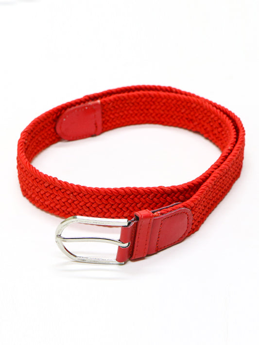 7001G Elastic Woven Stretch Belt Red