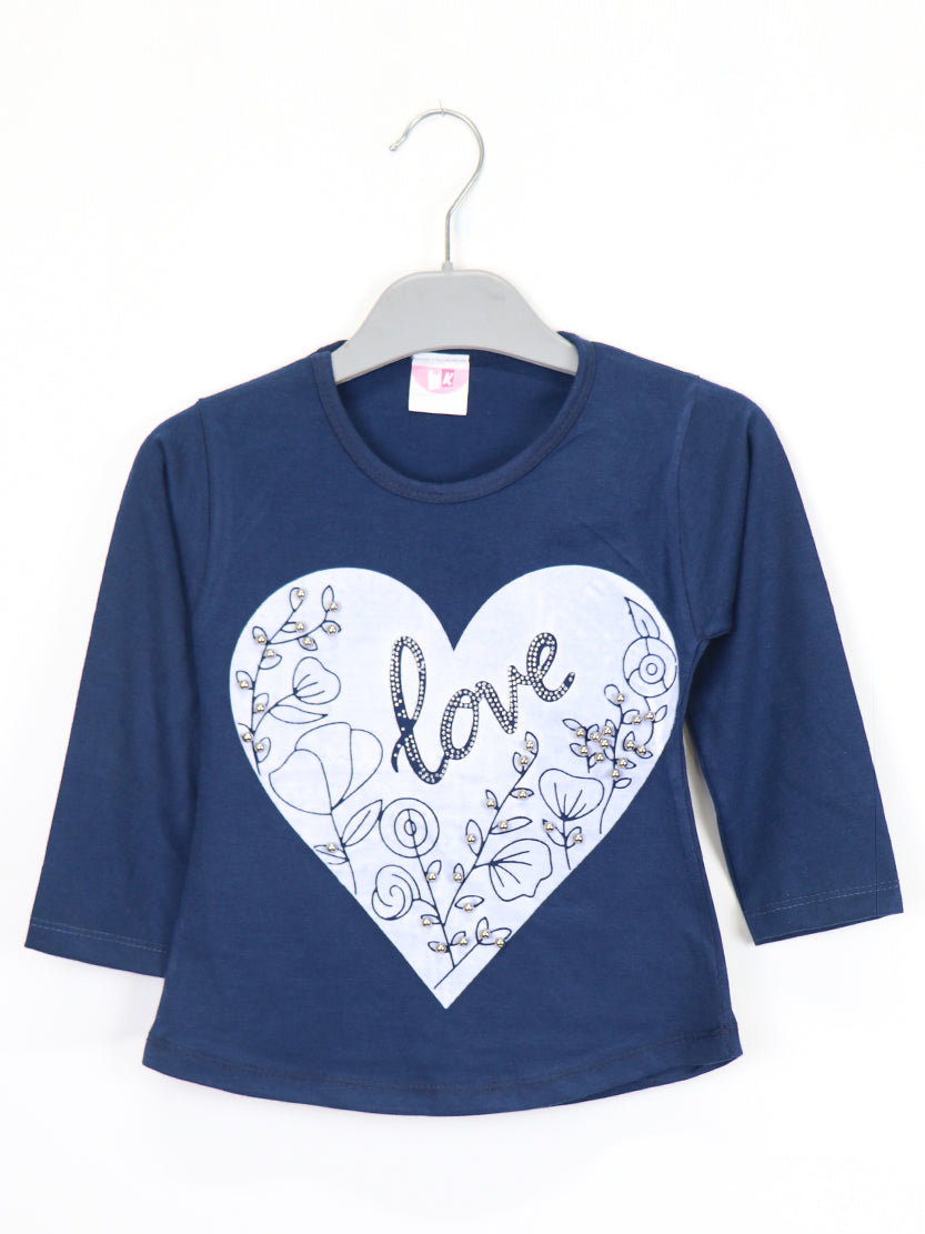 Girls 2.5 Yrs - 7 Yrs Long Sleeve T-Shirt Love