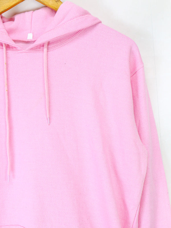 MM Unisex Plain Pullover Hoodie Pink