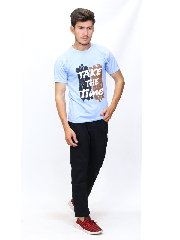 M Men's T-Shirt Time Sky Blue