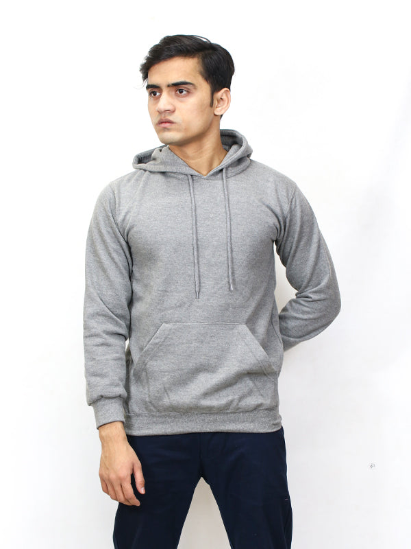 MM Unisex Plain Pullover Hoodie Grey