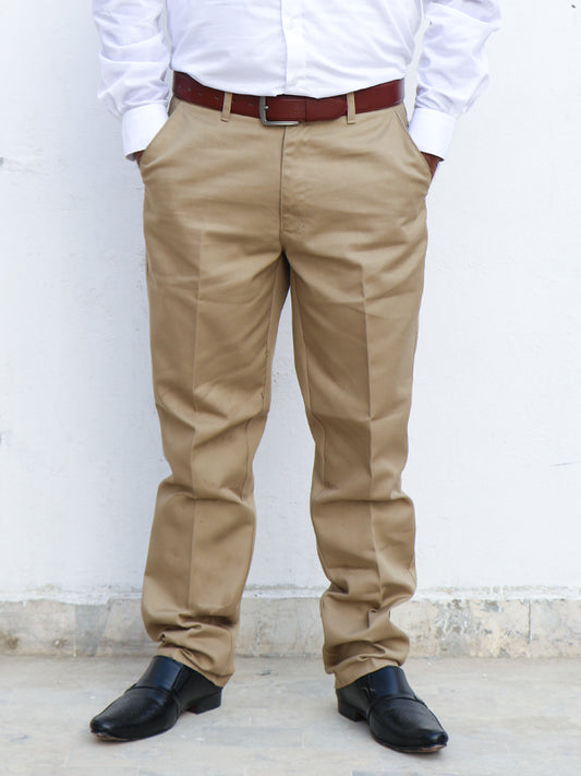 MWF21 Men's Wrinkle-Free 100% Cotton Trouser Fawn