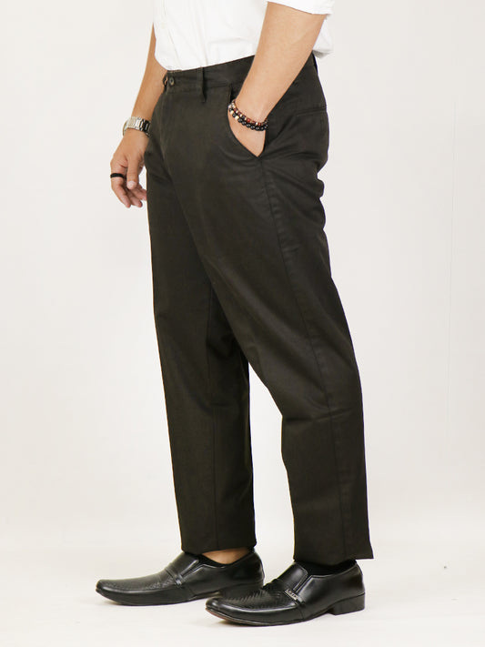 Men's Wrinkle-Free 100% Cotton Trouser Brownish