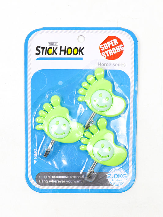 Pack of 3 Baby Foot Stick Hooks Multicolor