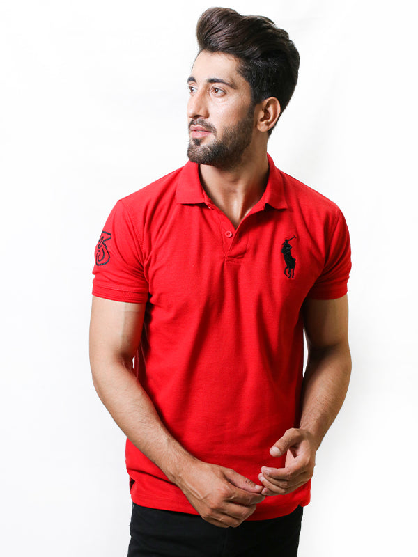 Men's Basic Polo T-Shirt Red