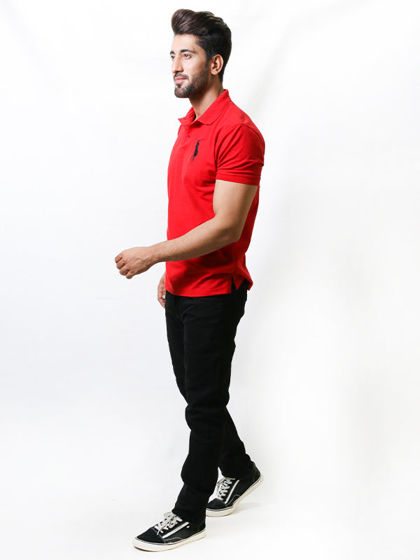 Men's Basic Polo T-Shirt Red