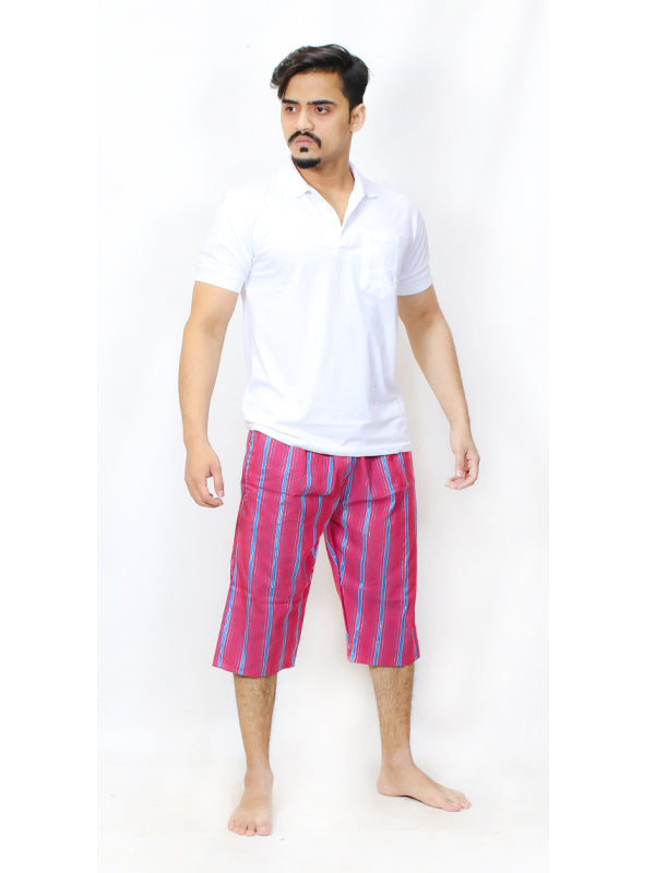 F Men's Short Checks Dark Pink