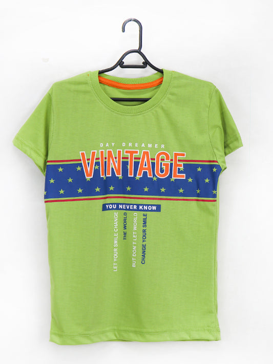 SK Boys T-Shirt 3Yrs - 8Yrs Vintage Green