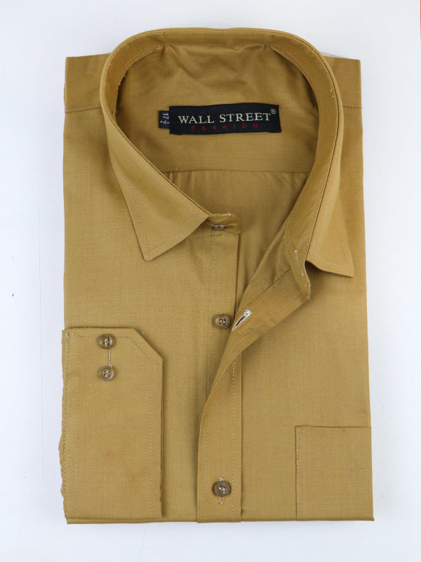 AZ Men's Formal Dress Shirt Plain Dijon