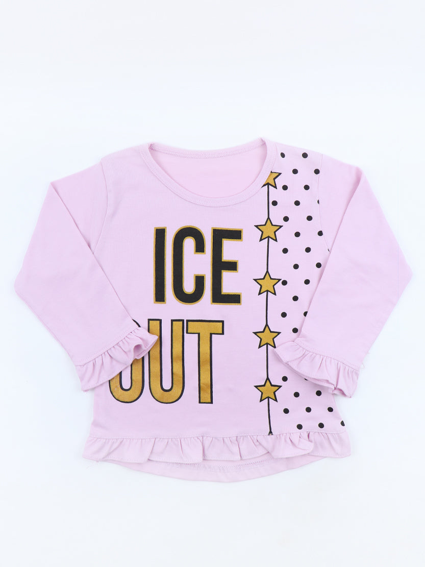 ATT 2.5 Yrs - 7 Yrs T-Shirt for Girls Printed Ice Out