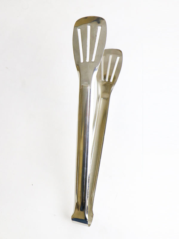 Stainless Steel Food Serving Tongs - Silver
