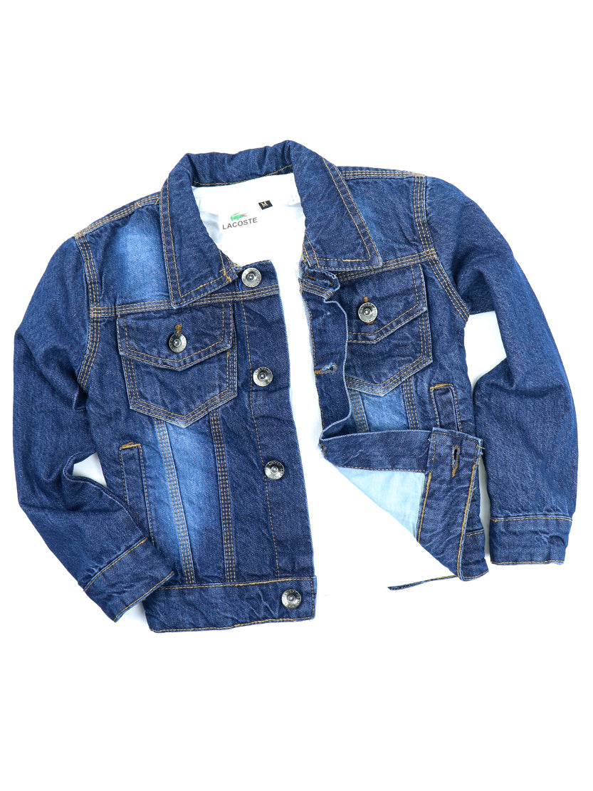 KDJ04 Kids Denim Jacket 2 Yrs - 9 Yrs Shaded Dark Blue