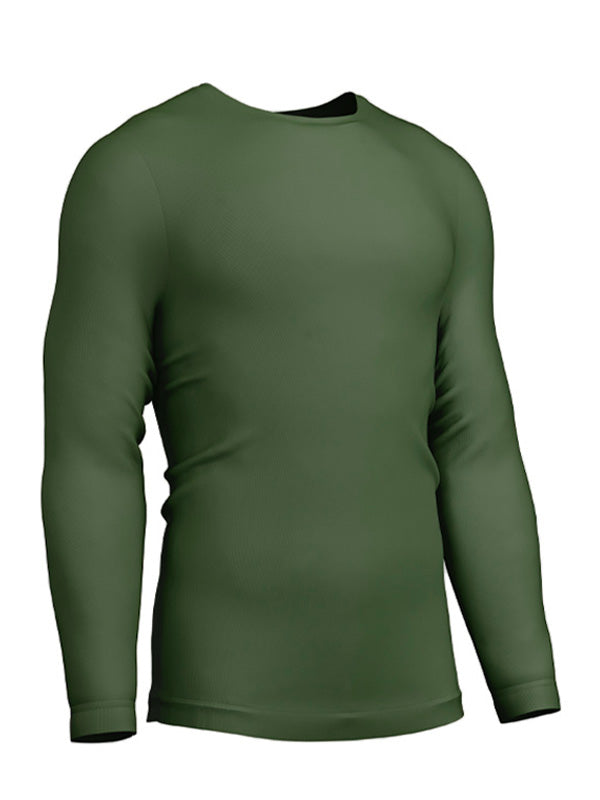 MM Men's Plain Full Sleeve T-Shirt Dark Green