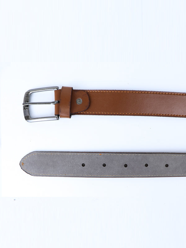 Flex Faux Leather Belt for Men RF Wood Brown