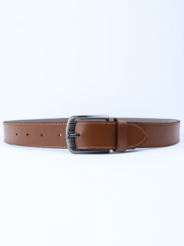 Flex Faux Leather Belt for Men RF Wood Brown