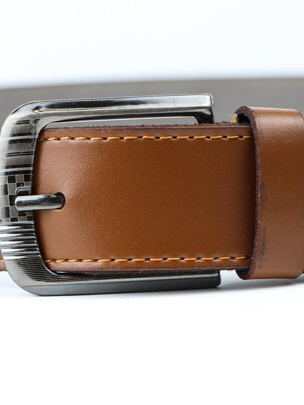 Flex Faux Leather Belt for Men RF Wood Brown