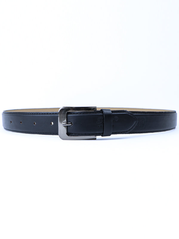 Flex Faux Leather Belt for Men Plain Black