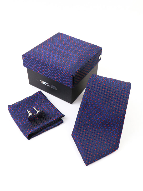 Tie Gift Box Set Tie Cuff-Link Pocket Square PR Design