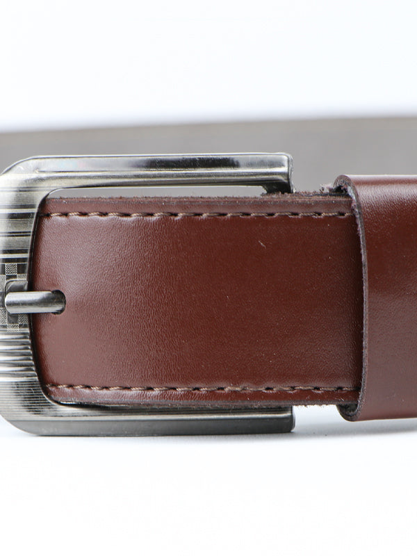 Flex Faux Leather Belt for Men RF Brown