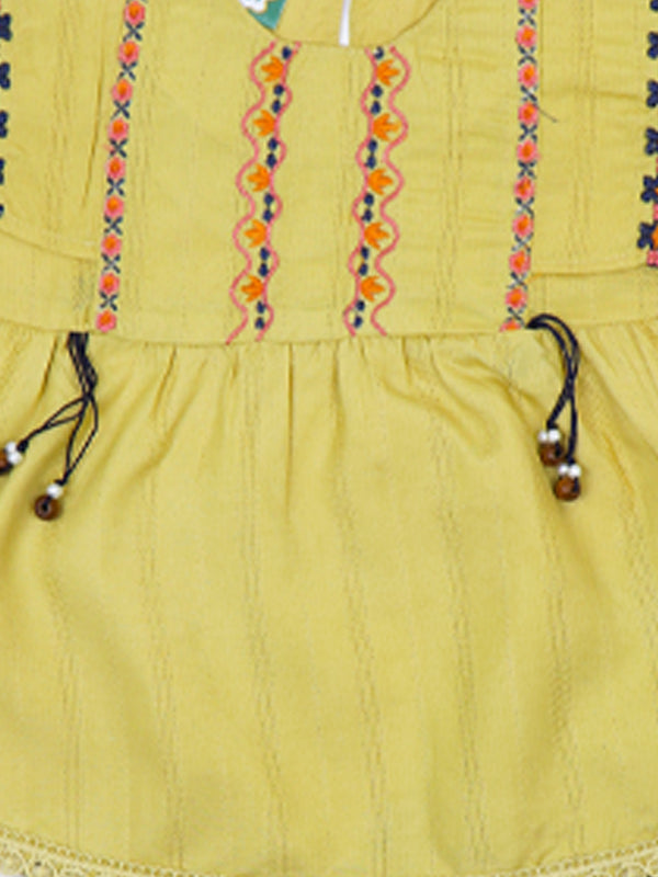 GS523 ZG Girls Suit 1Yr - 4Yrs Designed Yellow
